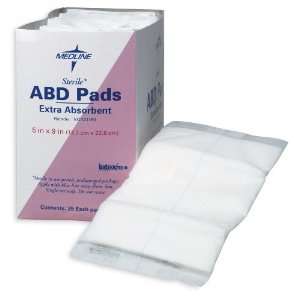  Abdominal (ABD) Pads, 10x30, Sterile (case of 50) Health 