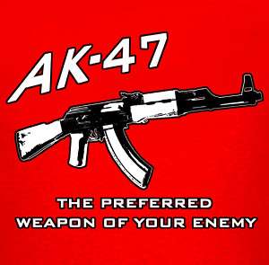 AK47 ASSAULT RIFLE FIREARMS GUN ARMY M16 AR15 T SHIRT  