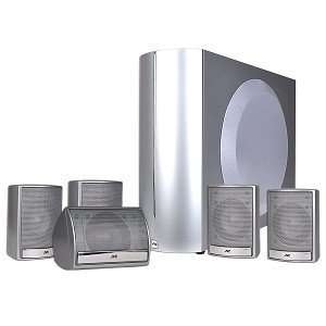   Piece 5.1 Channel Surround Sound Speaker System (Silver) Electronics