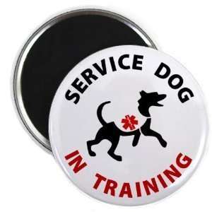   Service Dog Animal Medical Alert 2.25 Fridge Magnet