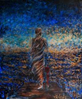 Nik Helbig Canvas Art Giclee Painting Seascape Figure  