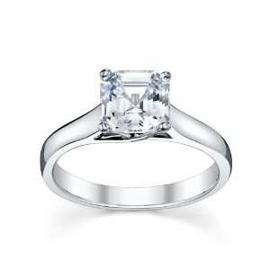   Diamonore Simulated Asscher Diamond Ring 1.5 CT. at JCPenney: Jewelry