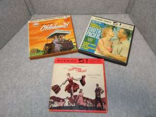 REEL TO REEL LOT MUSICAL SOUND OF MUSIC SOUTH PACIFIC OKLAHOMA 4 TRACK 