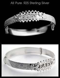 new real 925 sterling silver id baby bangle welcome to better jewelry