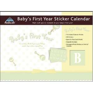   Babys First Year with Stickers Undated Wall Calendar