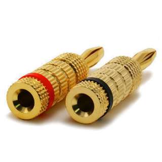   Gold plated 4mm speaker connector (banana plug) with rear cable entry