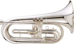 New King 1127SP Silver Plated Marching Baritone Horn  