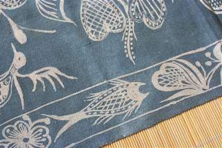 Vintage Chinese Miao Indigo Dyed Batik Bedsheet  