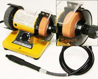 MINI BENCH GRINDER POLISHER WITH FLEXIBLE SHAFT 10000RPM  
