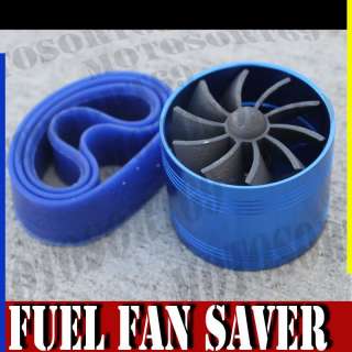 Honda Acura Turbo Air Intake Fuel Gas Saver Fan Blue  