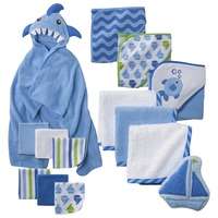 Circo® Baby Knit Stripe Hooded Towel   Blue  Target