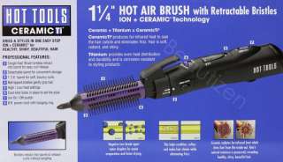 HOT TOOLS CeramicTi Ceramic + Ion Hot Air Brush 1 1/4  