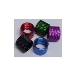  TWO   Replacement Anodized Aluminum Knurled Pipe Couplings 
