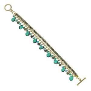   Esmeralda Emerald Beaded Charm Toggle Bracelet 1928 Jewelry Jewelry