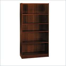 Bush Furniture Universal 72H 5 Shelf Wood Bookcase in Vogue Cherry 