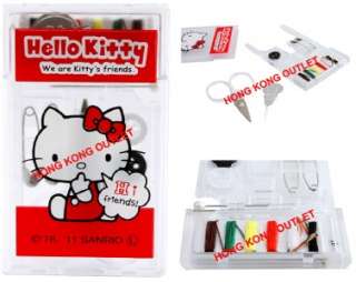 Hello Kitty Sewing Thread Needle Button Travel Kit Set Sanrio S78 