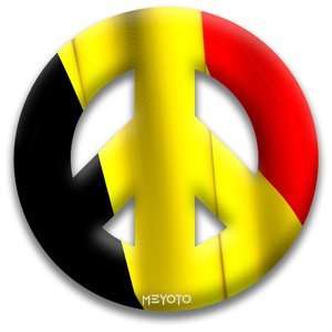 Peace Sign Magnet of Belgium by MEYOTO 