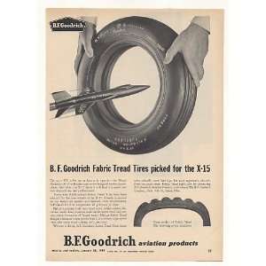   US Air Force X 15 Aircraft BF Goodrich Tires Print Ad: Home & Kitchen