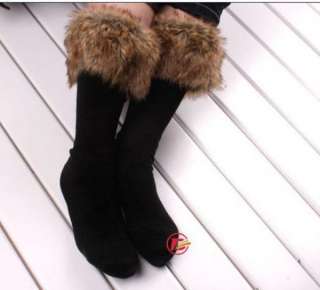 Pair Sexy Warm Cotton Boot Socks Fur Cover Half Long Stockings 