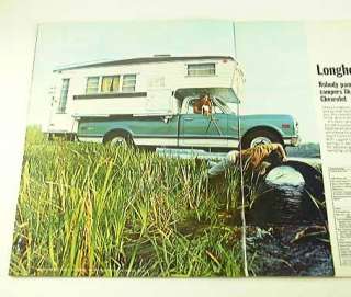 1970 70 Chevy CHEVROLET PICKUP TRUCK BROCHURE Camper  