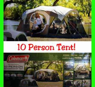 New Coleman Camping Tent 10 Person Family Weathermaster  
