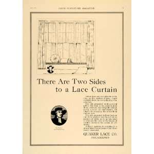  1920 Ad Quaker Lace Co. Curtains Drapery Fabrics Decor 