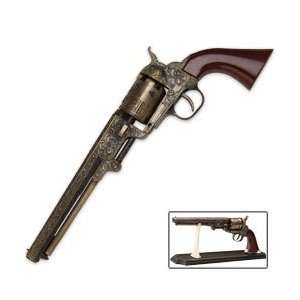 1851 Black Powder Outlaw Revolver Replica & Stand  Sports 