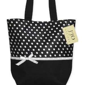    Black and White Polka Dot Tote Handbag by JoJo Designs White Baby