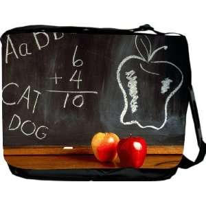  Blackboard and Apple Messenger Bag   Book Bag   School Bag 