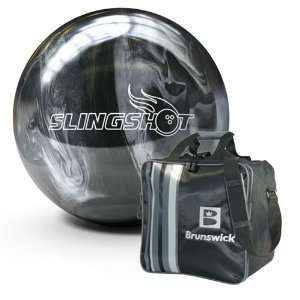  Brunswick Slingshot Bowling Package  Black/Silver Sports 
