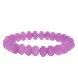 10mm Rondell Stretch Bracelet   Purple Jade Jewelry