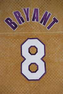 KOBE BRYANT #8 LA Lakers NBA Leather Jersey CHAMPION L  