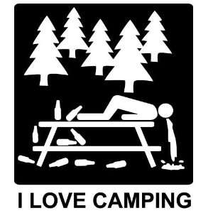  I Love Camping Decal Sticker: Sports & Outdoors