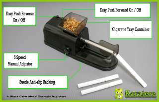   Black Electric Cigarette Maker Roller Injector Machine Rolling Tobacco