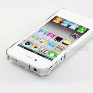 Clear Crystal Hard Plastic Case for Apple iphone 4S 4G  