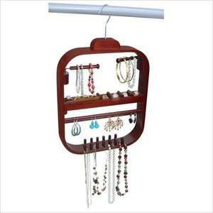   WOOD JEWELRY NECKLACE EARRING RACK HANGING HANGER ORGANIZER FOR CLOSET