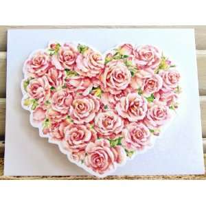 Carol Wilson Mailable Enclosure Cards Heart Of Pink Roses