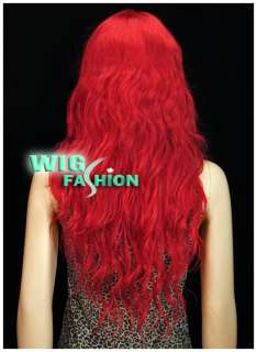 Long Curly Candy Apple Red Hair Wig JC47  