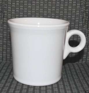 Fiesta White Coffee Mug Cup Stoneware Pottery VTG Mugs  