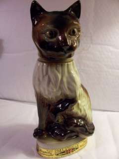 1967 Brown and White Cat Whiskey Bottle by Jim Beam  