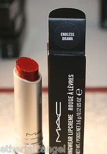 Mac Cosmetics Pro Longwear Lipcreme Lipstick Endless Drama New Boxed 