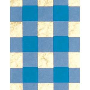  blue checkers chic designer eco luxury handmade gift wrap 