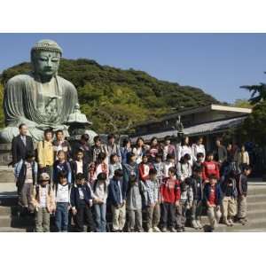  School Children at the Big Buddha Statue, Kamakura City 