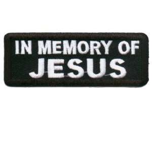   Memory of Jesus Christian Quality BIKER Vest Patch 