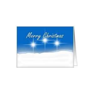  Merry Christmas   snow, 3 star lights Card Health 