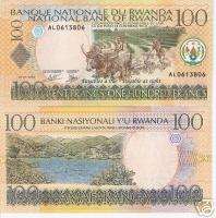 RWANDA 100 Francs Banknote World Money UNC Currency Bill Africa Note 