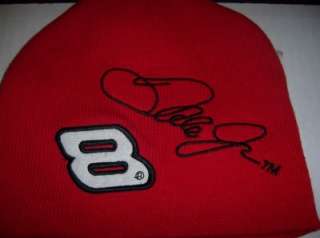 DALE EARNHARDT JR AUTOGRAPH ON FRONT IN BLACK   #8 ON THE FRONT IN 