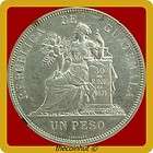 1894 GUATEMALA PESO CTSP OVER 1865 Y B PERU UN SOL  