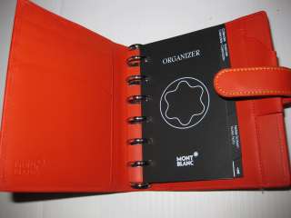 MONT BLANC Diaries & Notes Red Leather Small Organizer 101760 $345 