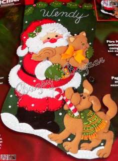 Bucilla SANTA & PETS Dog & Cat Stocking Felt Christmas Kit  